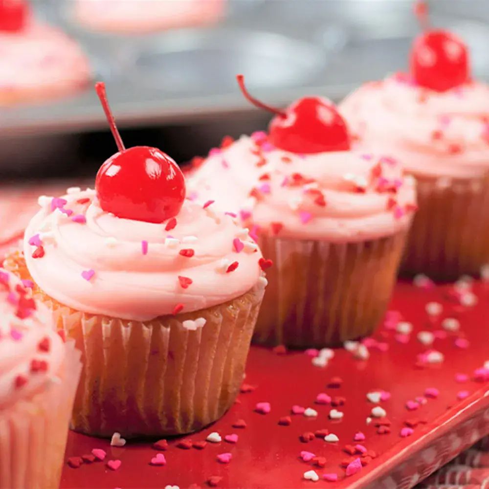 Cherry-Almond Cupcakes